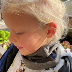 Loop braun Kinder, Merinowolle & Seide (bio/GOTS)