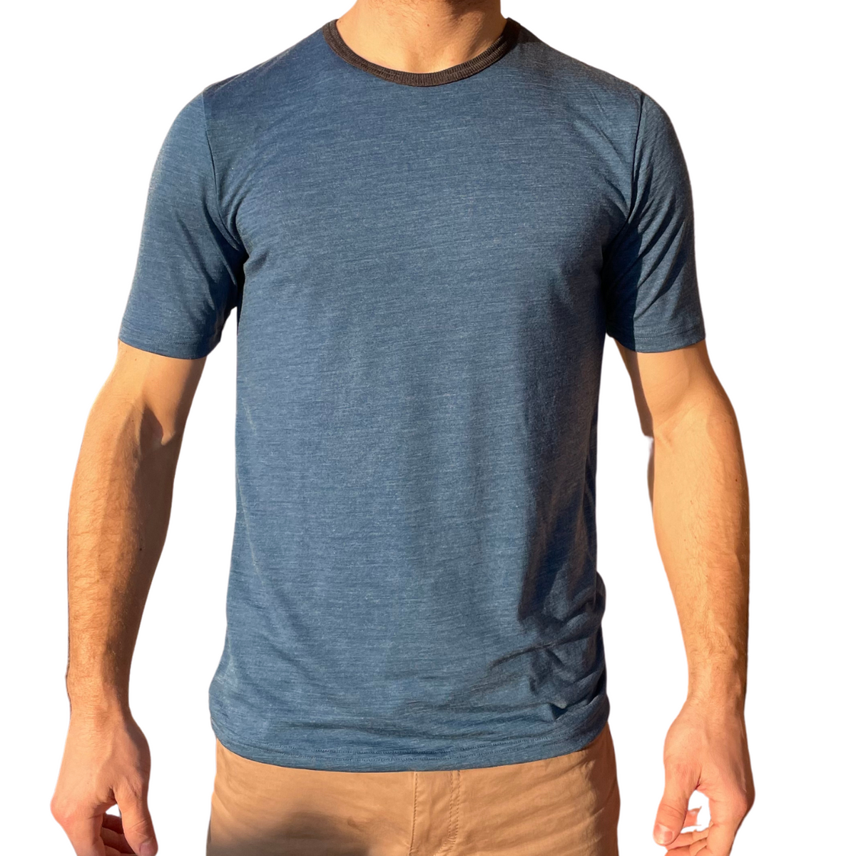 T-Shirt Herren bergsee, Merinowolle & Tencel (bio, bluesign)