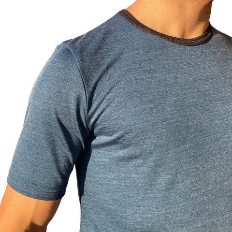 T-Shirt Herren bergsee, Merinowolle & Tencel (bio, bluesign)