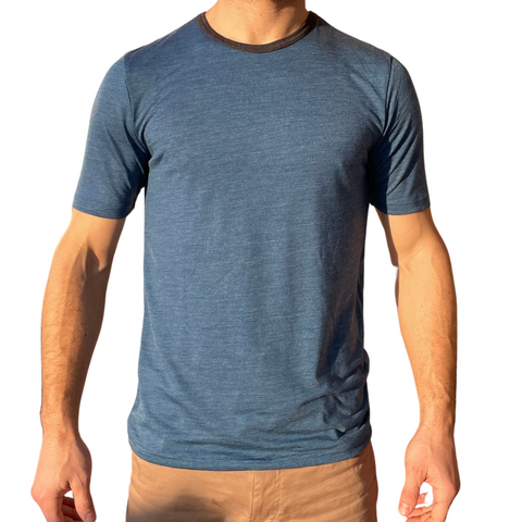 T-Shirt Herren bergsee, Merinowolle & Tencel (bio, bluesign)