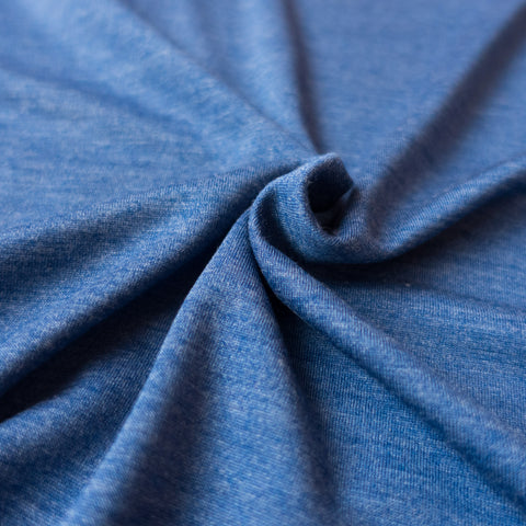 Shirt royal blue stag beetle, merino wool &amp; silk (organic/GOTS)