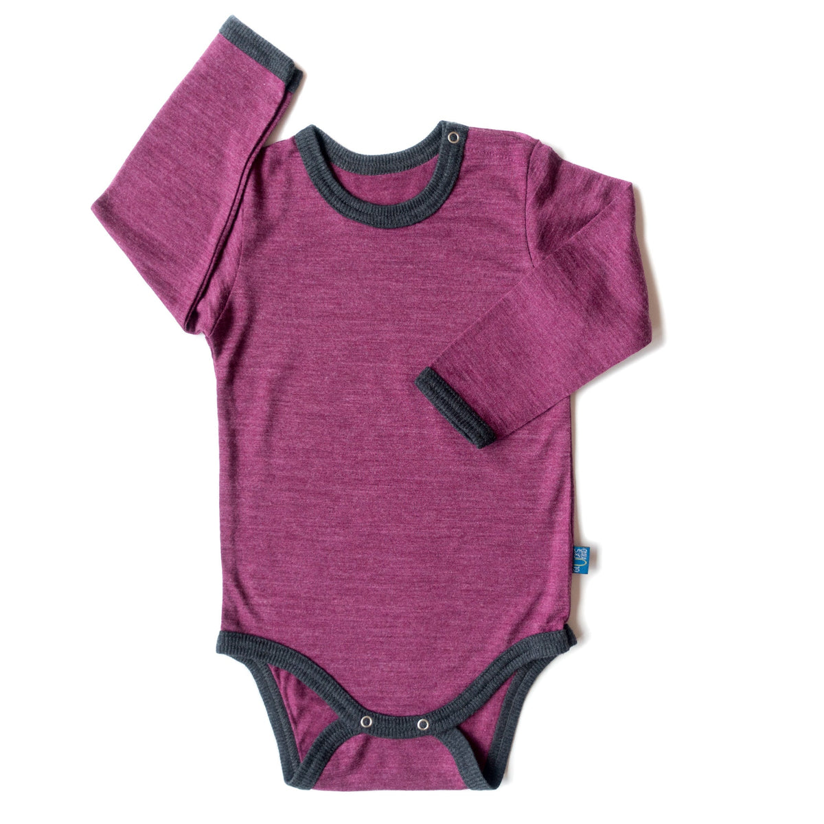 Body zwetschke uni, Merinowolle & Seide (bio/GOTS) - Glückskind - Body - 74-80