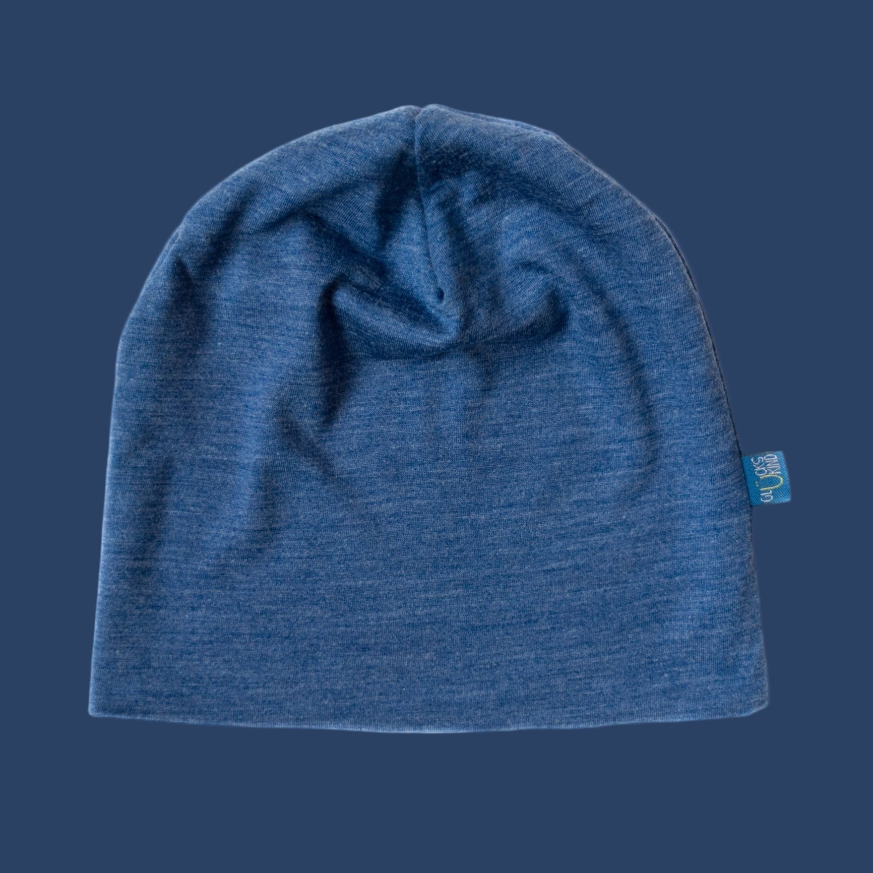 Haube royal blau, Merinowolle & Seide (bio/GOTS) - Glückskind - Haube - S (bis KU 42cm)