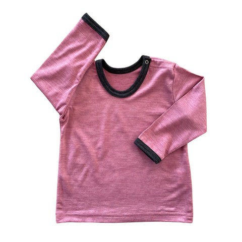 Shirt rosé, Merinowolle & Seide (bio/GOTS) - Glückskind - Shirt - 74-80