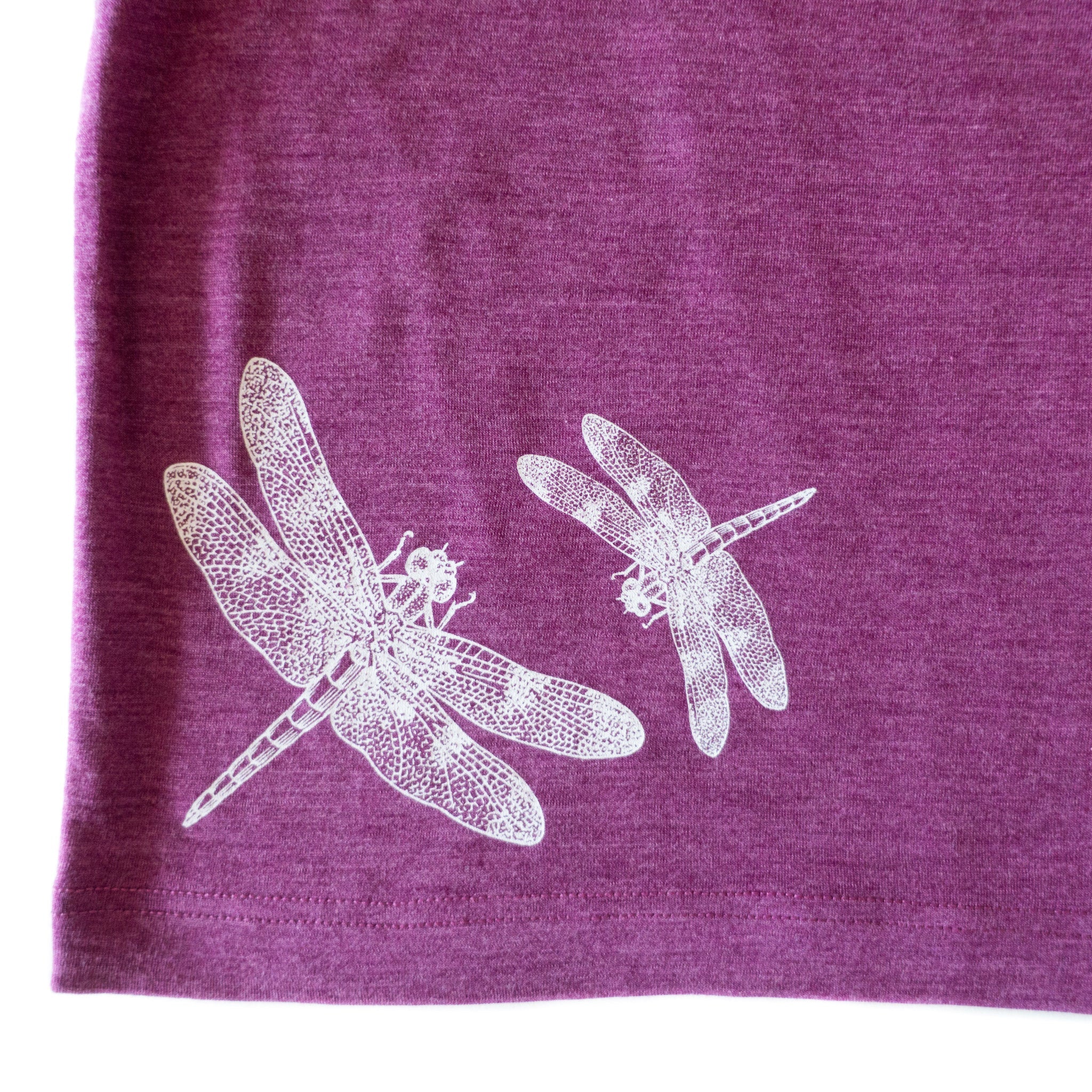 Shirt zwetschke Libelle, Merinowolle & Seide (bio/GOTS) - Glückskind - Shirt - 110-116