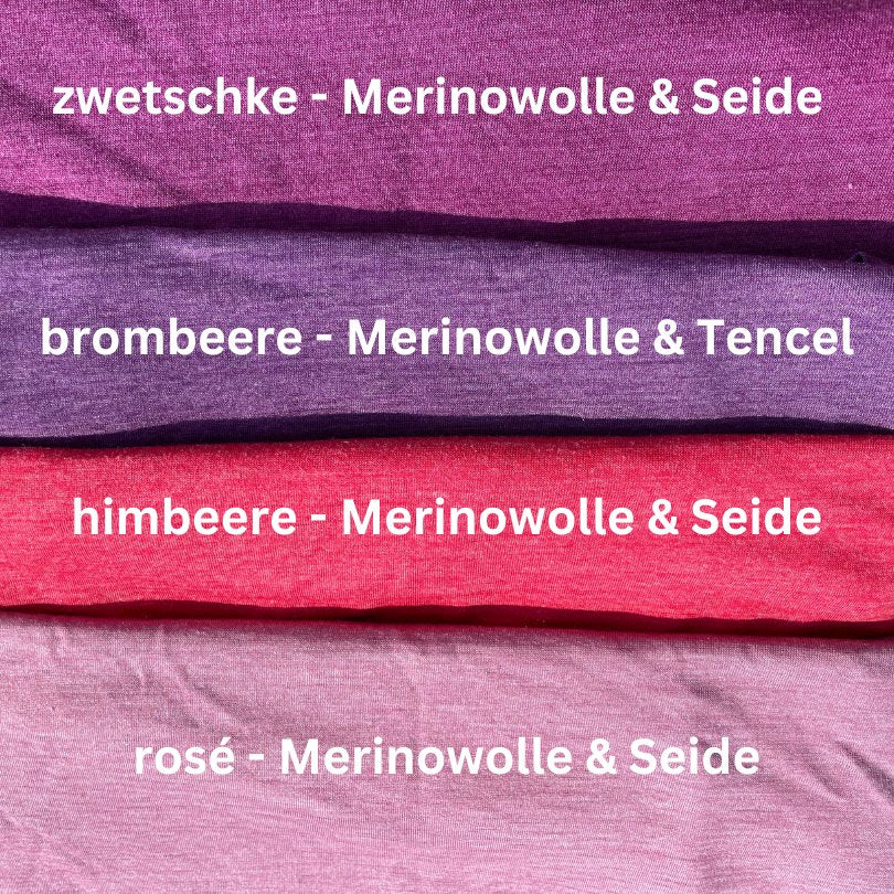 Stirnband brombeere, Merinowolle & Tencel (bio/Bluesign) - Glückskind - Stirnband - M