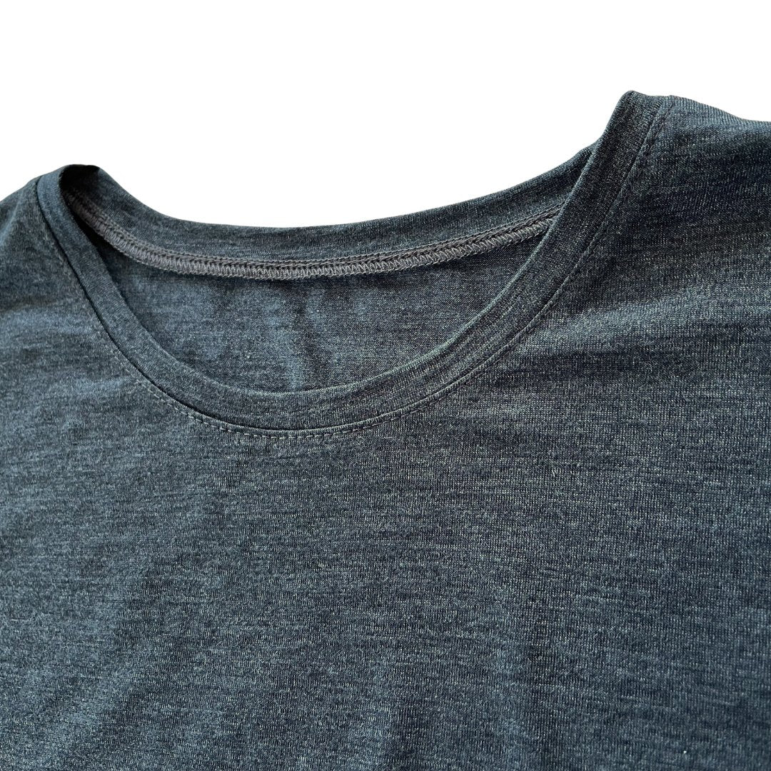 T-Shirt Herren anthrazit, Merinowolle & Tencel (bio, bluesign) - Glückskind - T-Shirt - S