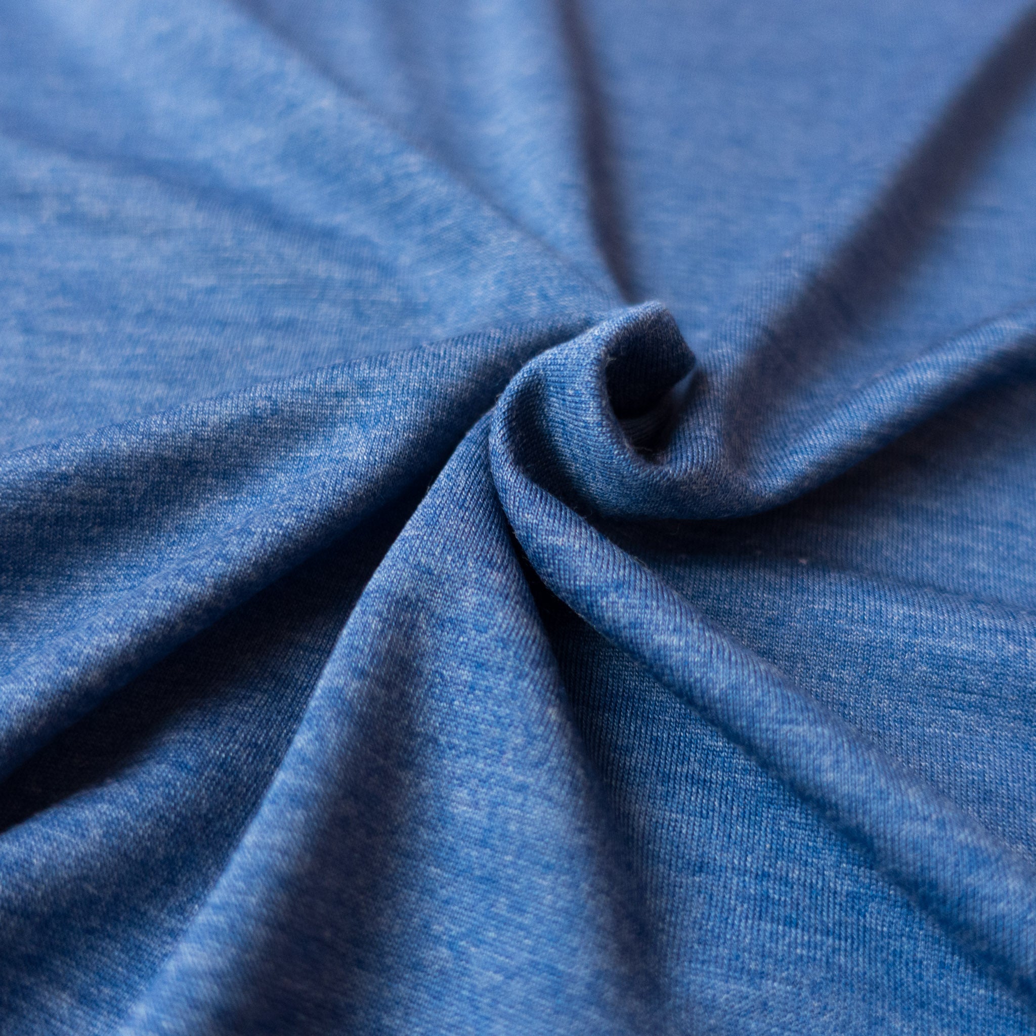 T-Shirt Herren royal blau, Merinowolle & Seide - Glückskind - T-Shirt - L