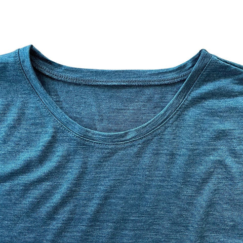 T-Shirt Herren schiefer, Merinowolle & Tencel (bio, bluesign) - Glückskind - T-Shirt - S
